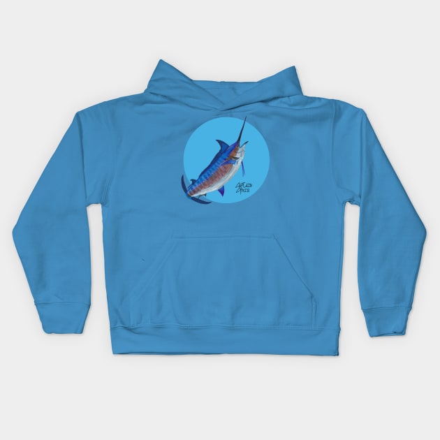 Deep Sea Warrior Kids Hoodie by CaptainChrisArt